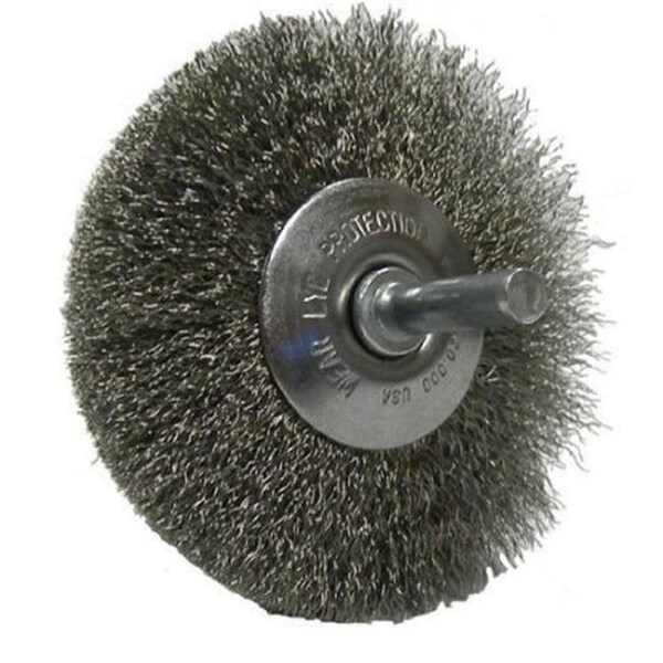 Weiler 804-17937 3 in. Narrow Face Concave Wheel 0.014 Stainless Steel Wire